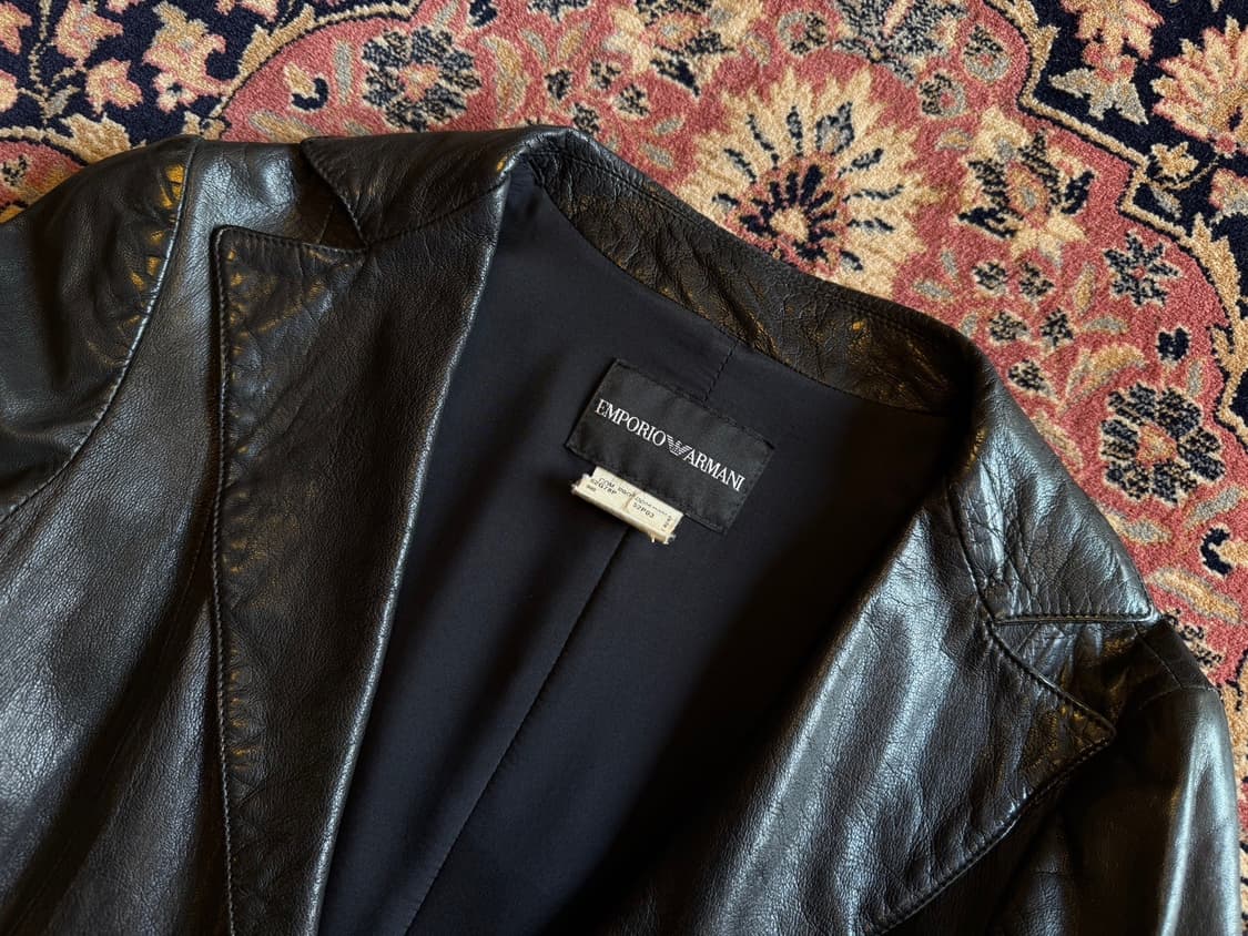 엠포리오 아르마니 레더 자켓 44~55 상품이미지3