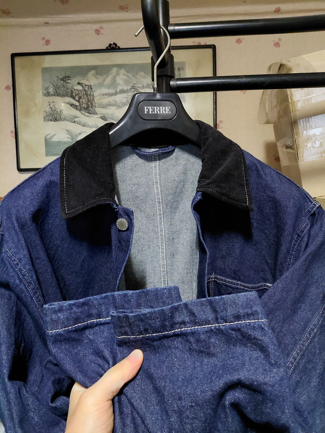 [GU]데님 초어 자켓 XL(105~110)사이즈 상품이미지6