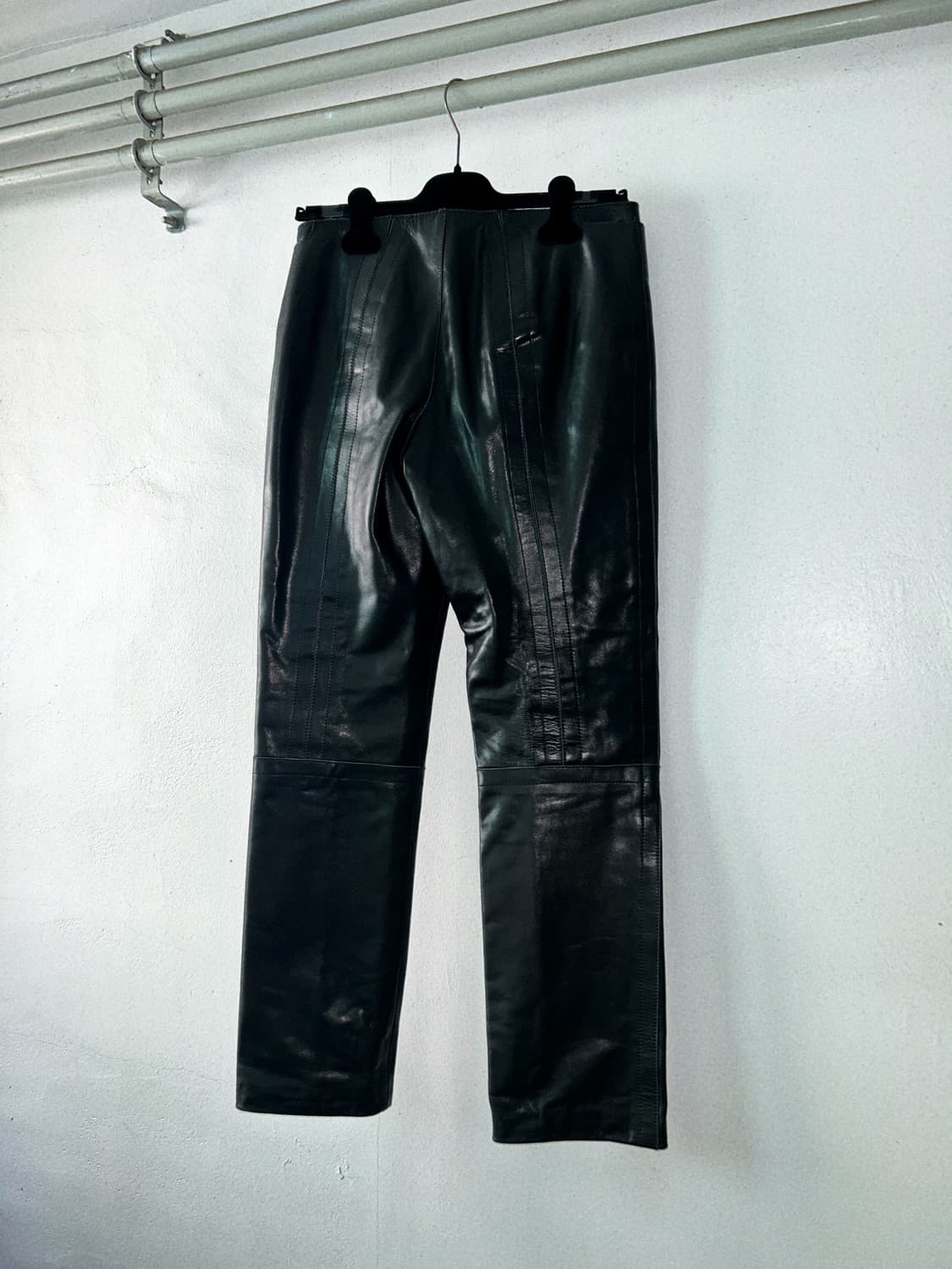 dirk bikkembergs 90’s 레더 트라우저 상품이미지3