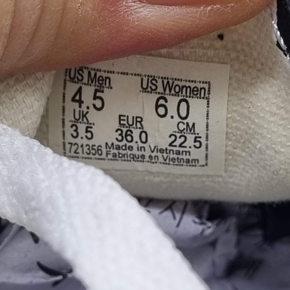 반스 어센틱 체커보드 플렛폼 스니커즈 225 상품이미지6