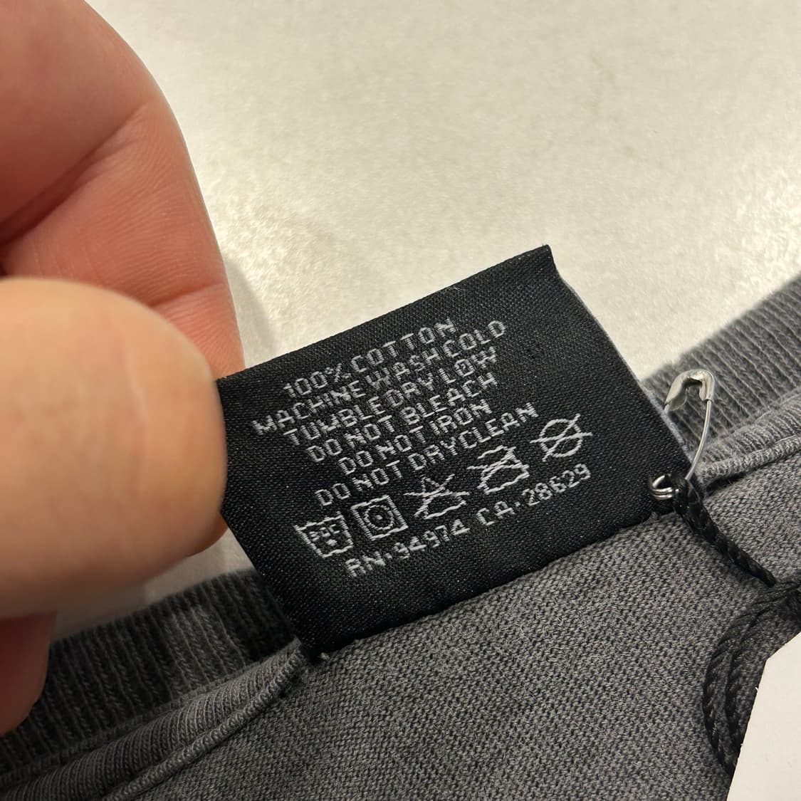 [XL] 스투시 피그먼트 빅로고 롱슬리브 그레이 A282 상품이미지6