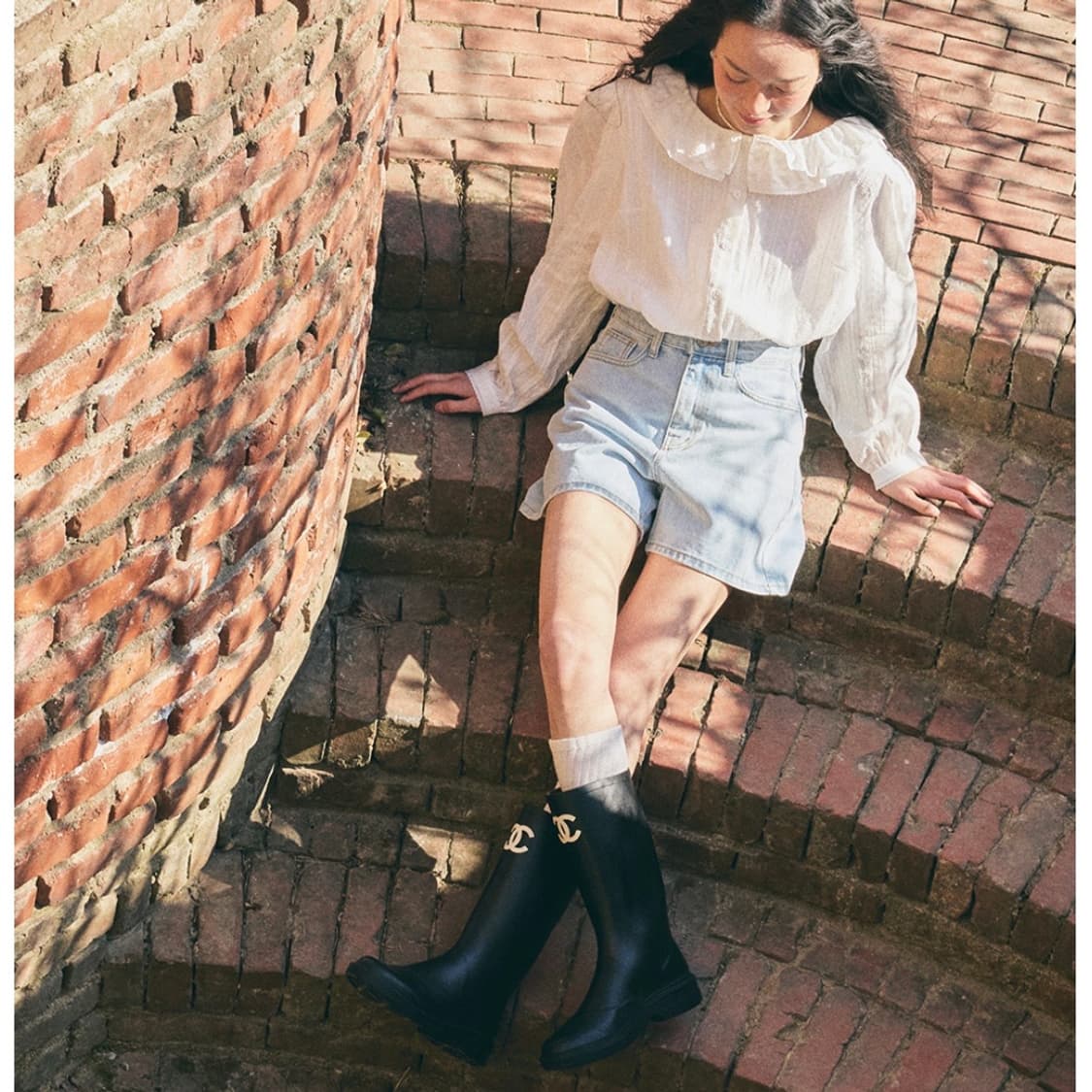 유어네임히얼 레이스 더블 카라 블라우스 새상품 상품이미지5