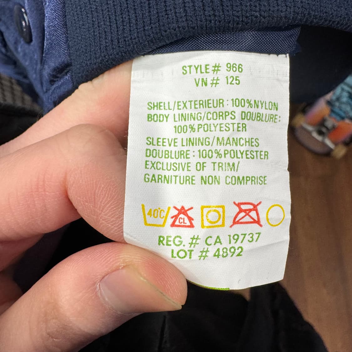 90s 트라이마크 애틀란타 코치자켓 전면 빅로고 포인트 네이비 상품이미지7