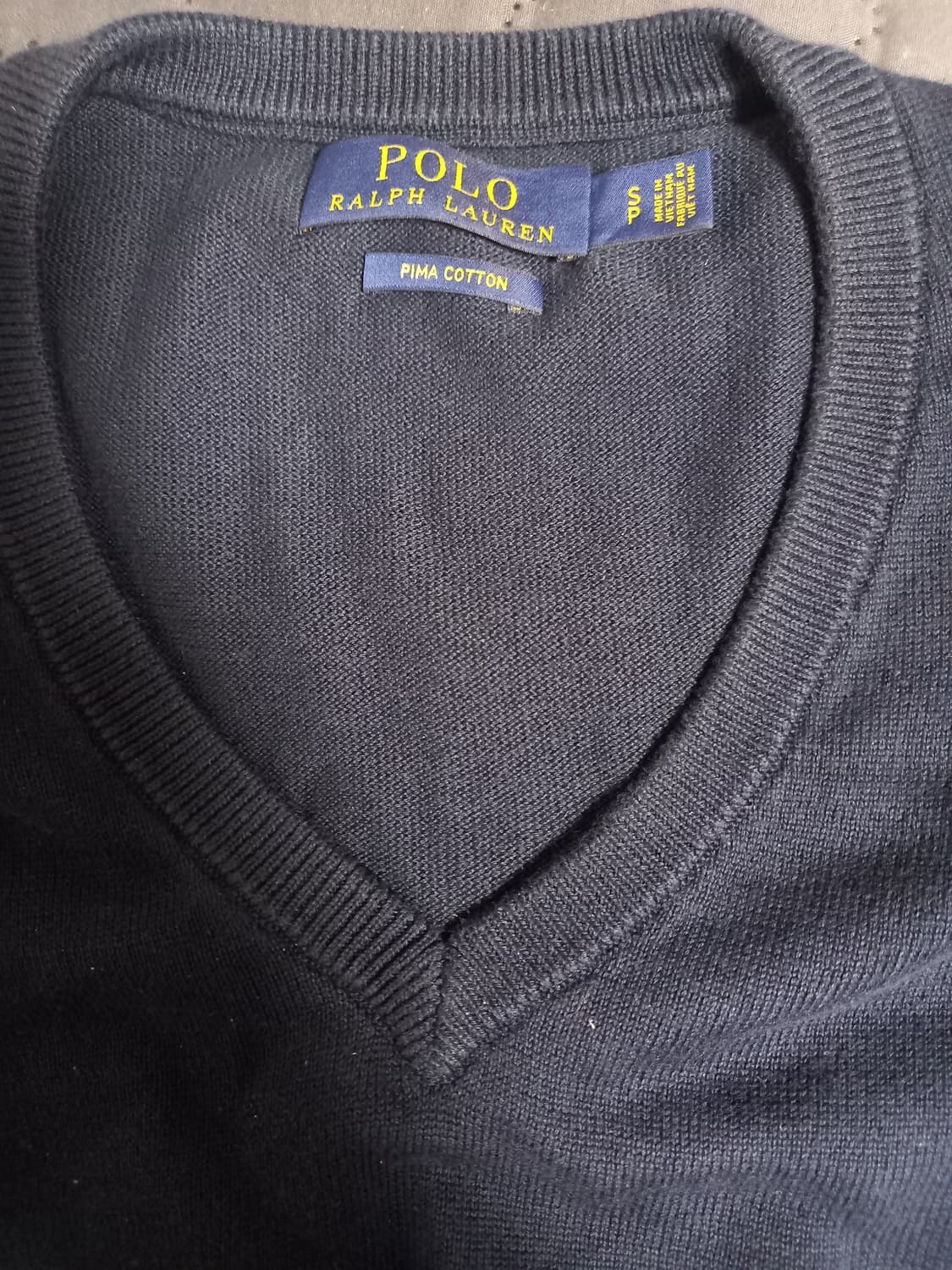 폴로랄프로렌 피마코튼 니트 브이넥 스웨터 네이비 S사이즈 판매합니다. 상품이미지2