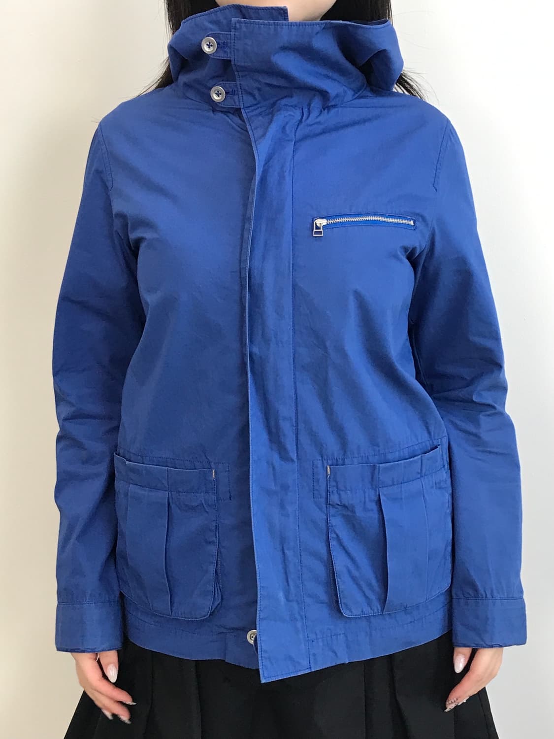 JPN Cotton Hood Jacket Blue 상품이미지2