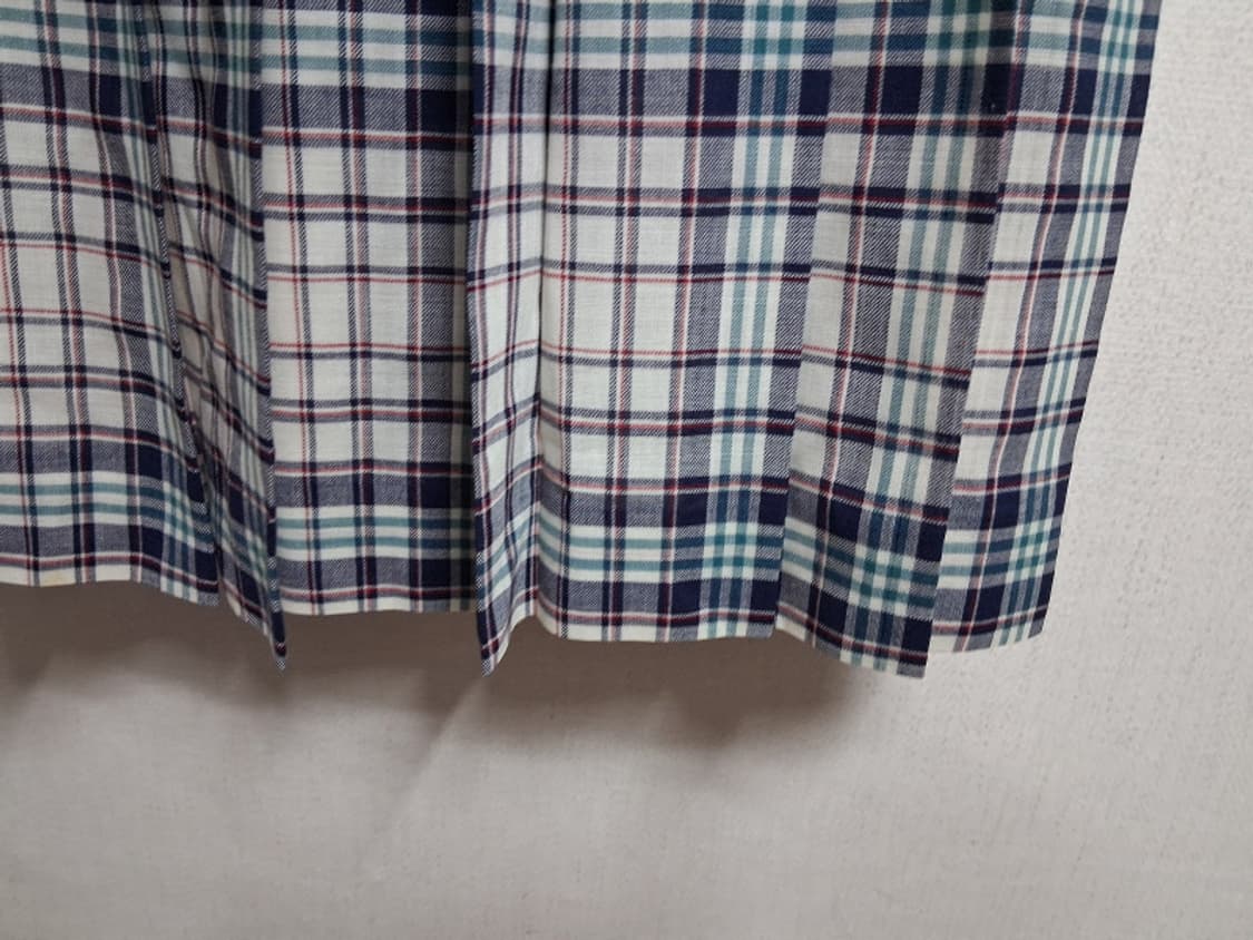 Leilian 레일리안 춘추 100%순모 울체크 플리츠롱스커트 주름체크롱 상품이미지4