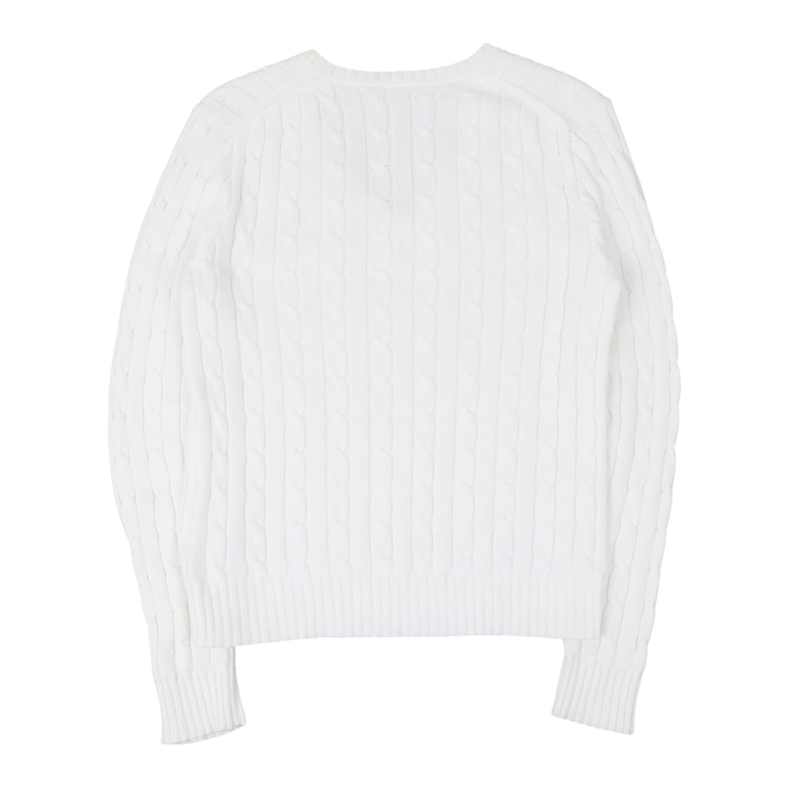 폴로 랄프로렌 화이트 케이블 브이넥 니트 상품이미지5