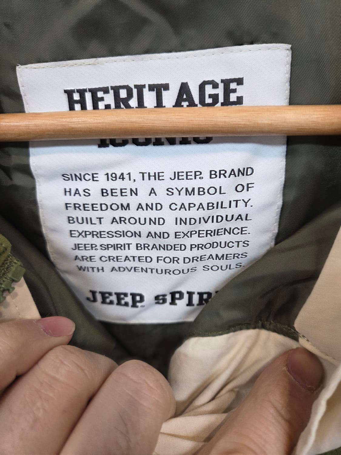 지프 등판성조기 아노락 덕다운 점퍼 패딩 L 상품이미지3