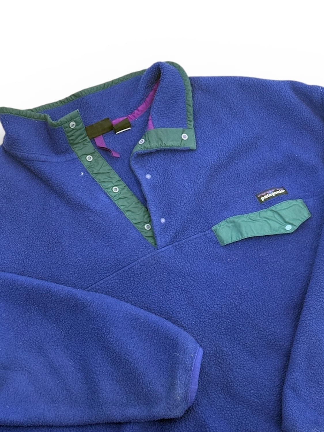 파타고니아 90s 신칠라 풀오버 XXL 퍼플 블루 상품이미지5