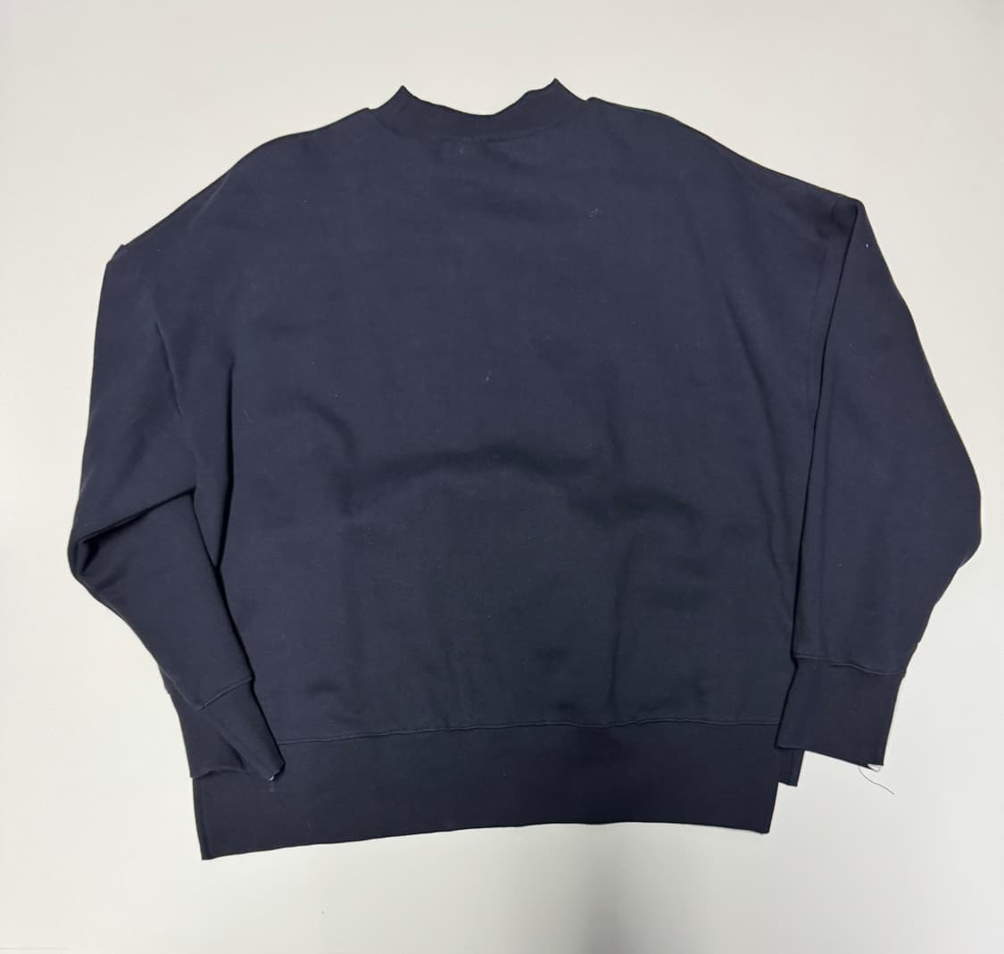 여성 스튜디오톰보이 기모 오버핏 맨투맨 네이비 상품이미지2