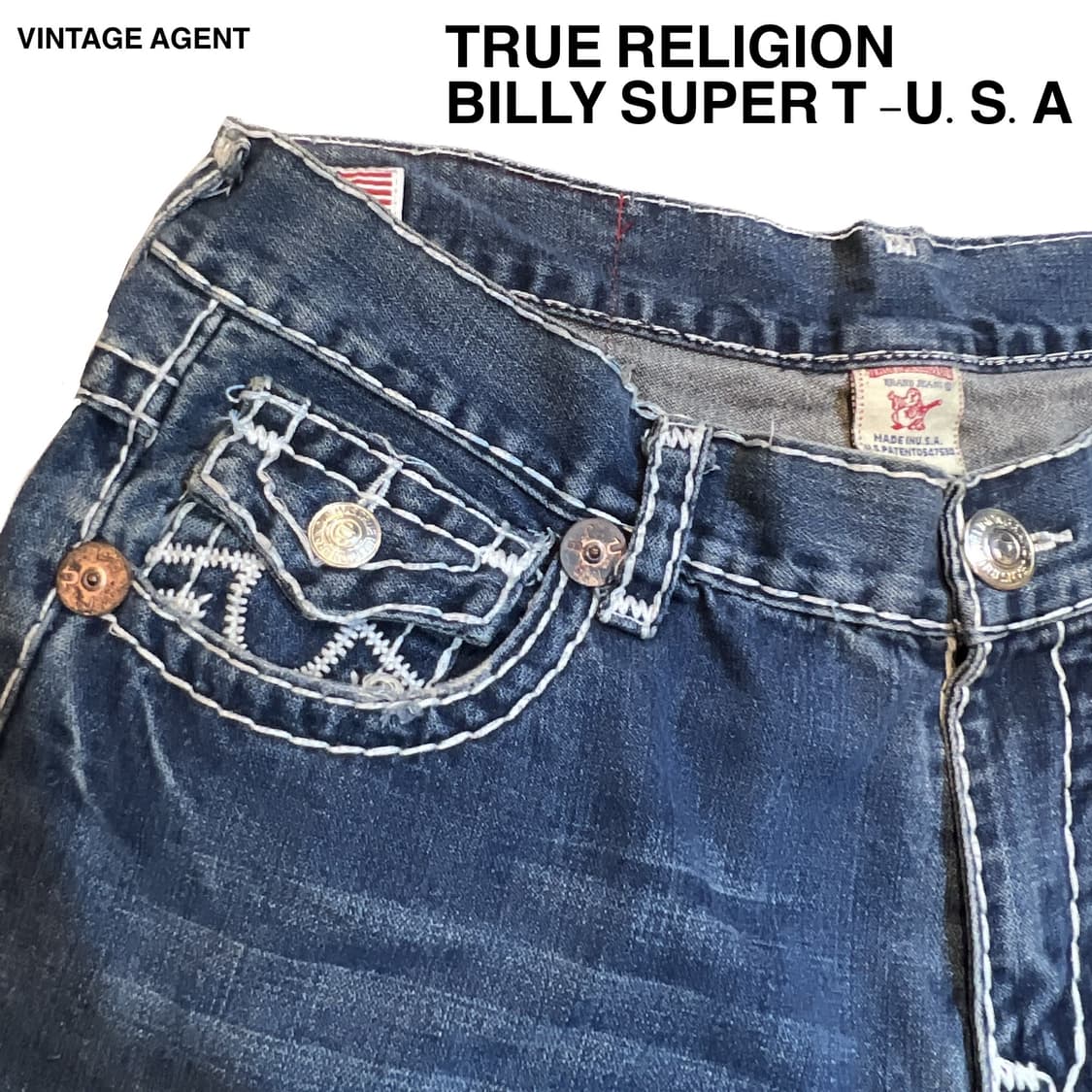 [38x33]트루릴리젼 USA 빌리슈퍼 데님 진 상품이미지5