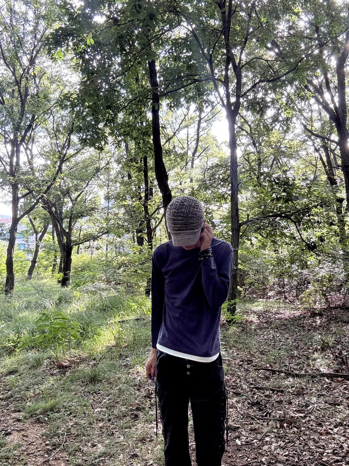 “Unknown” Navy Minimal Mood Layered Slee 상품이미지1