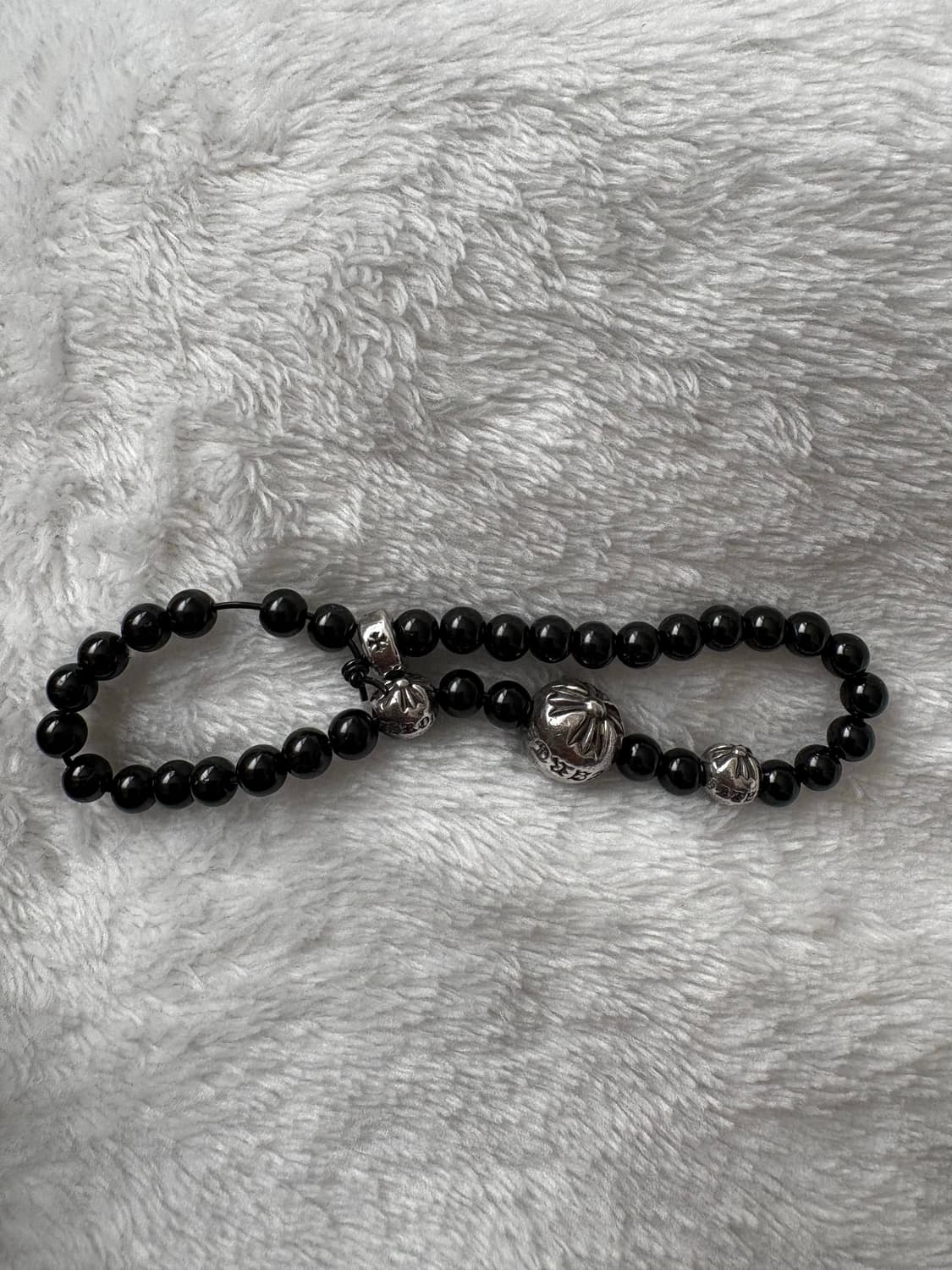 1,크롬하츠 타이니 크로스 ne팔찌 (16센치) ,비즈 4mm 팔찌 상품이미지6