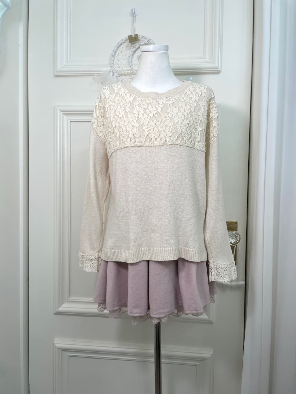 HONEY CINNAMON pink lavender lace trim 상품이미지6