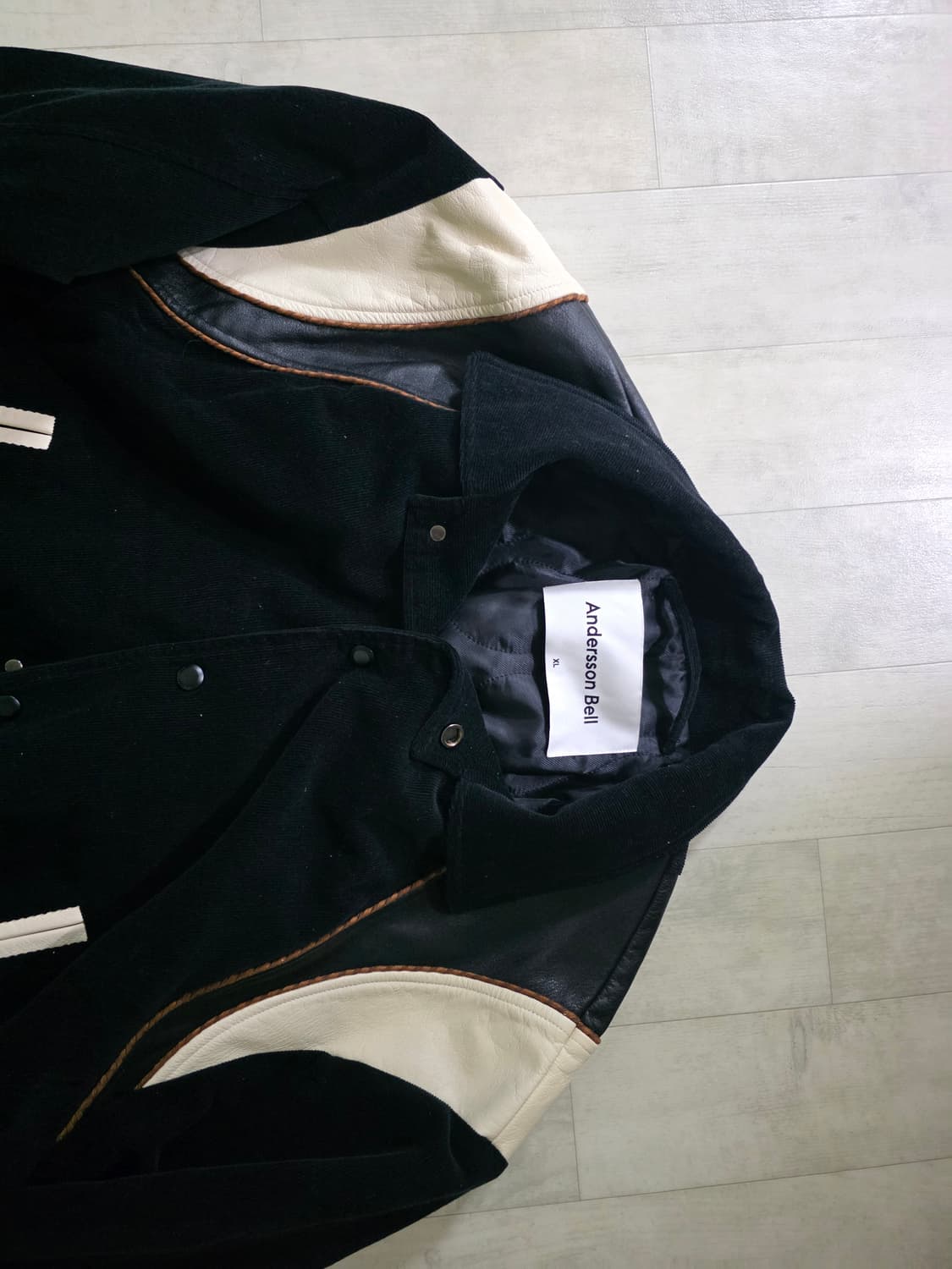 앤더슨벨 레더 코듀로이 바시티 xl 상품이미지4