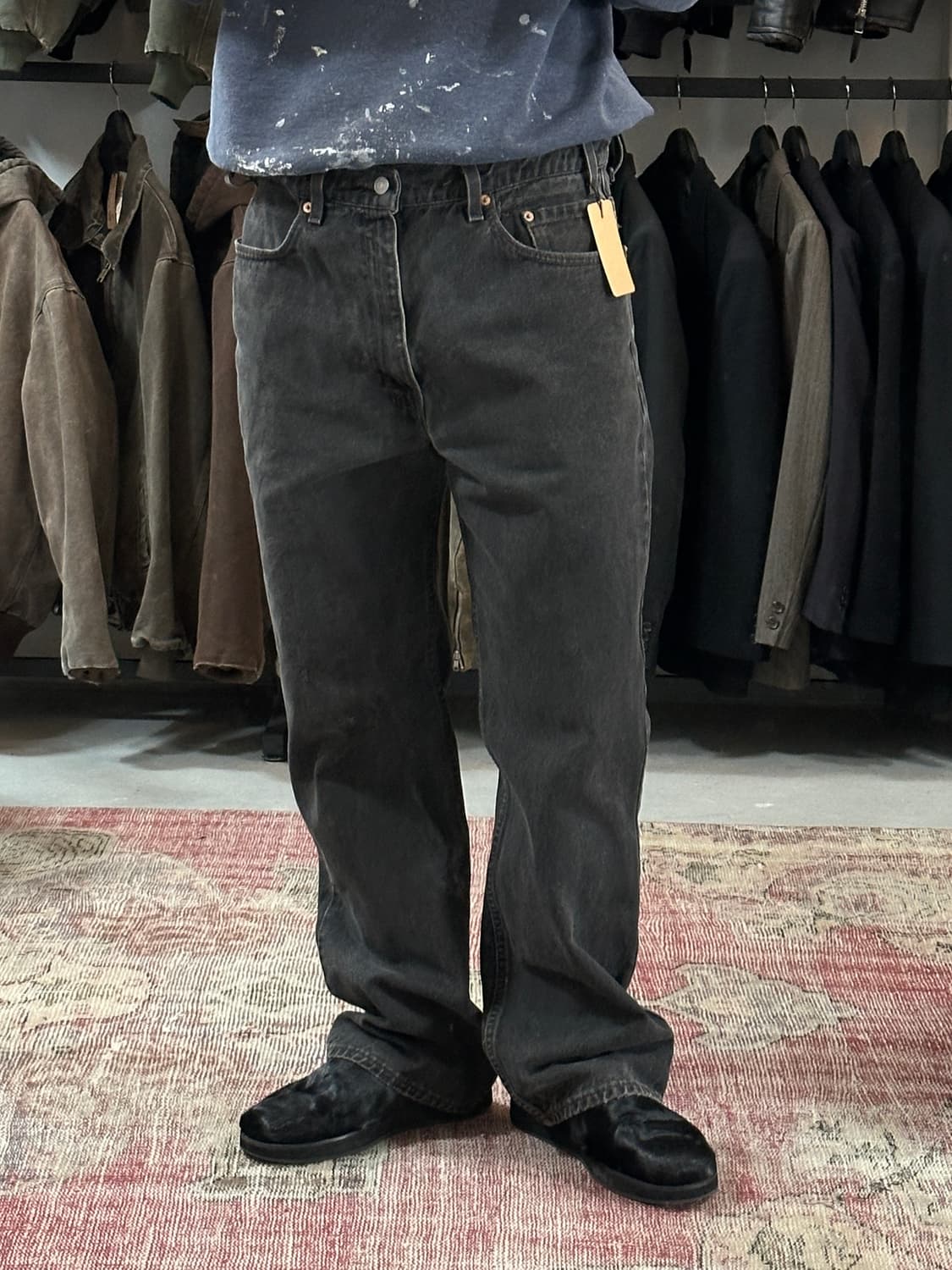 90's USA Made 리바이스 517 블랙 부츠컷 플레어진 상품이미지3