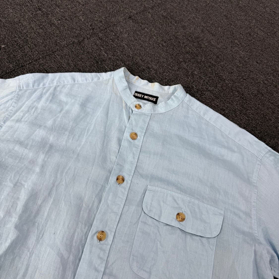 90s 이세이미야케 린넨 반팔 셔츠  상품이미지7