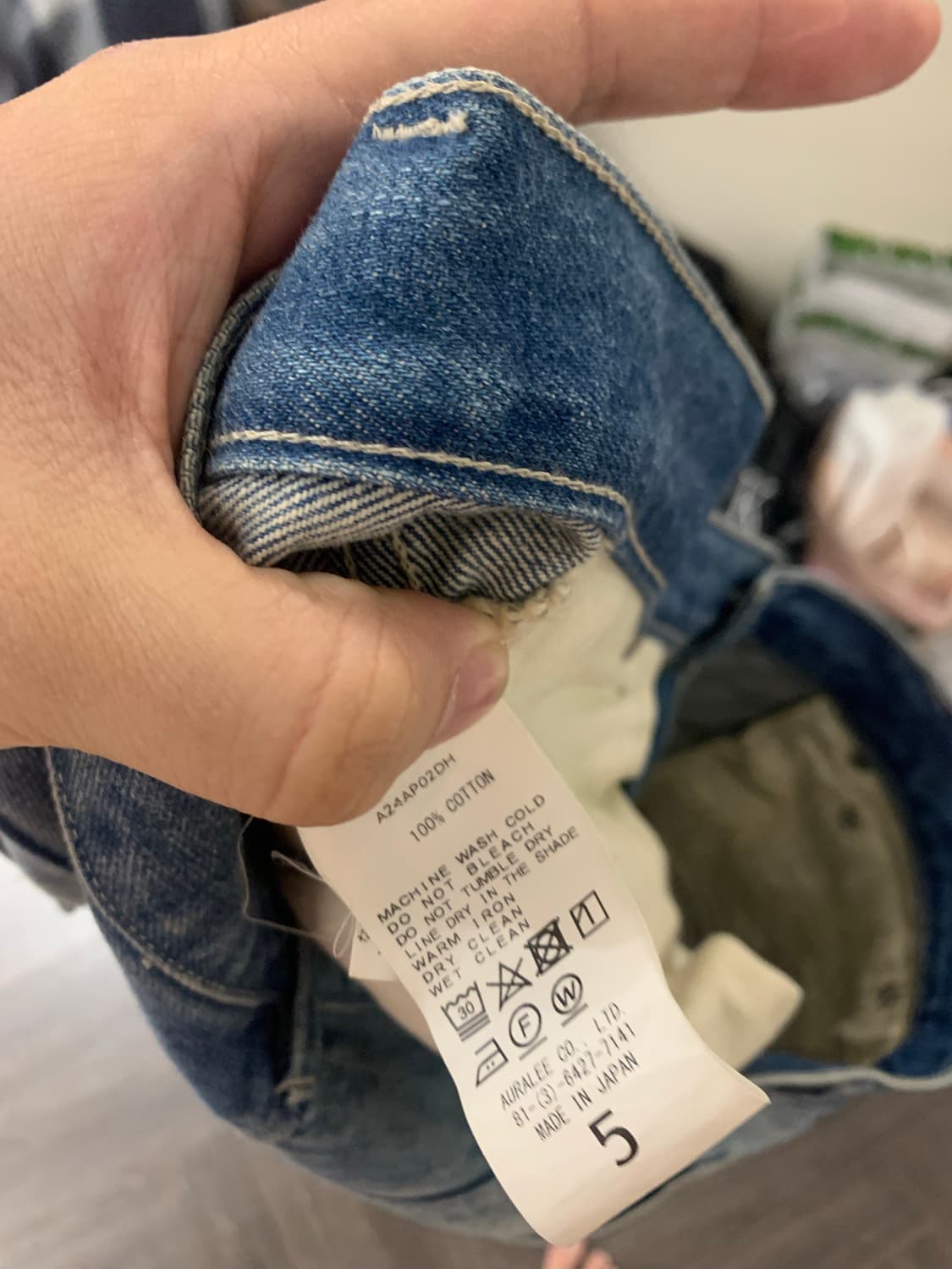 (5) 오라리 셀비지 페이디드 데님 24fw 상품이미지3