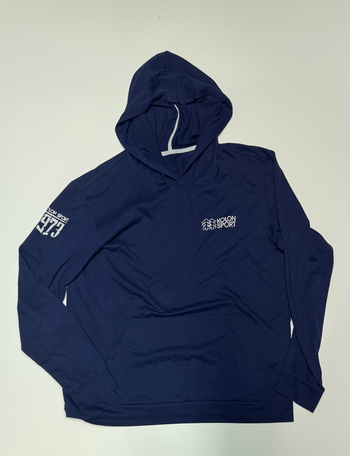 코오롱스포츠 뒷 프린팅 기능성 후드티 Xl 네이비 상품이미지2