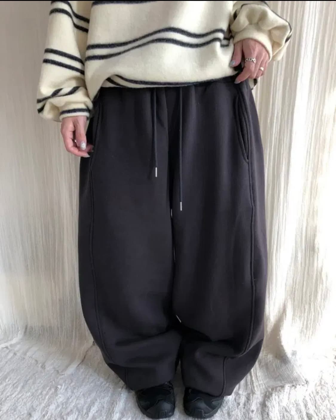 아밀트 슈가 스웻팬츠 기모 차콜브라운 amilt sugar sweat 상품이미지1