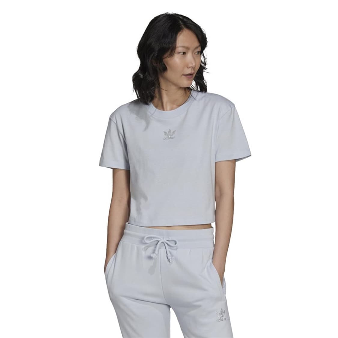 아디다스 2000 럭스 반팔 크롭 티셔츠 하늘색 M사이즈 상품이미지1