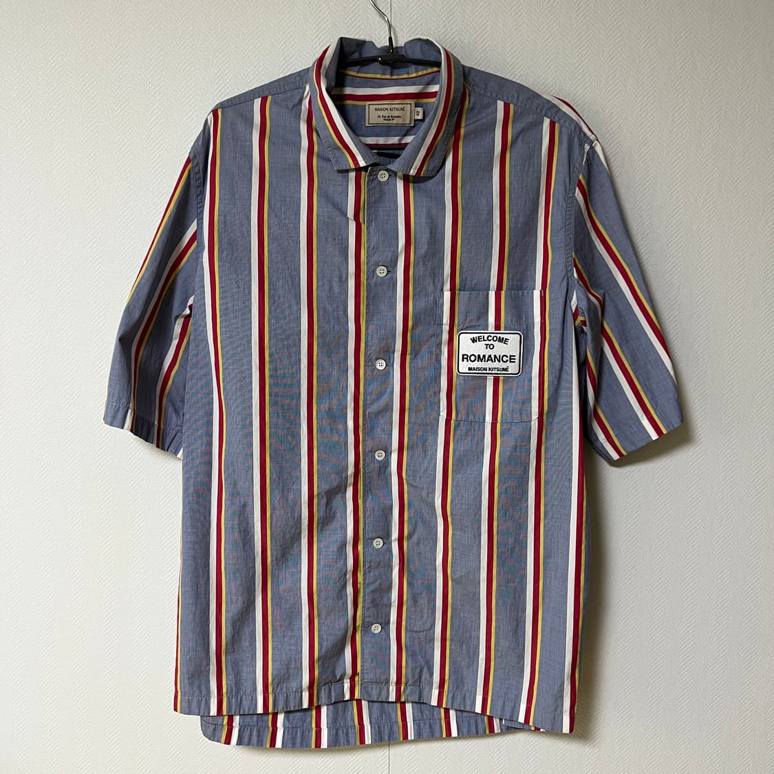 메종키츠네 스트라이프 반팔 셔츠 42 상품이미지1