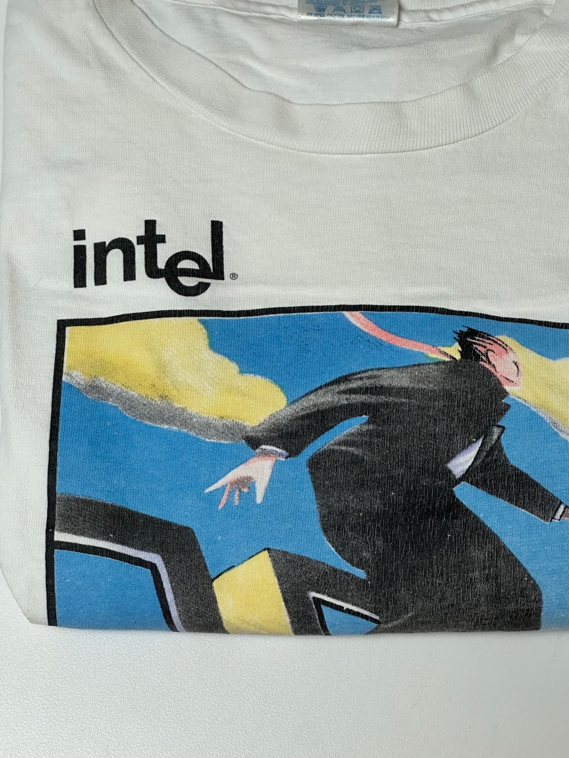 빈티지 티셔츠 hanes 헤인즈 intel 인텔 빅테크 XL 상품이미지3