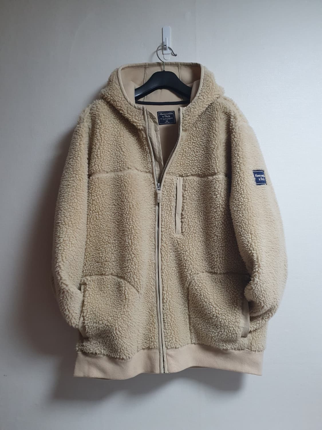 택포가 아베크롬비 자켓 후리스 베이지 플리스 xxl 상품이미지2