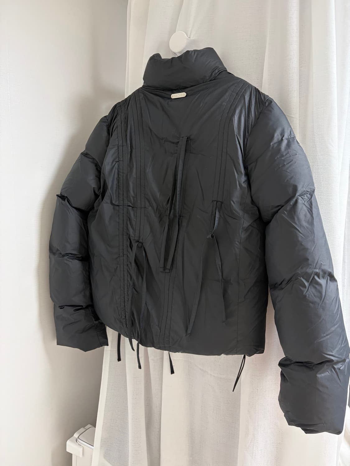 나체 리본 블랙 숏패딩 상품이미지9