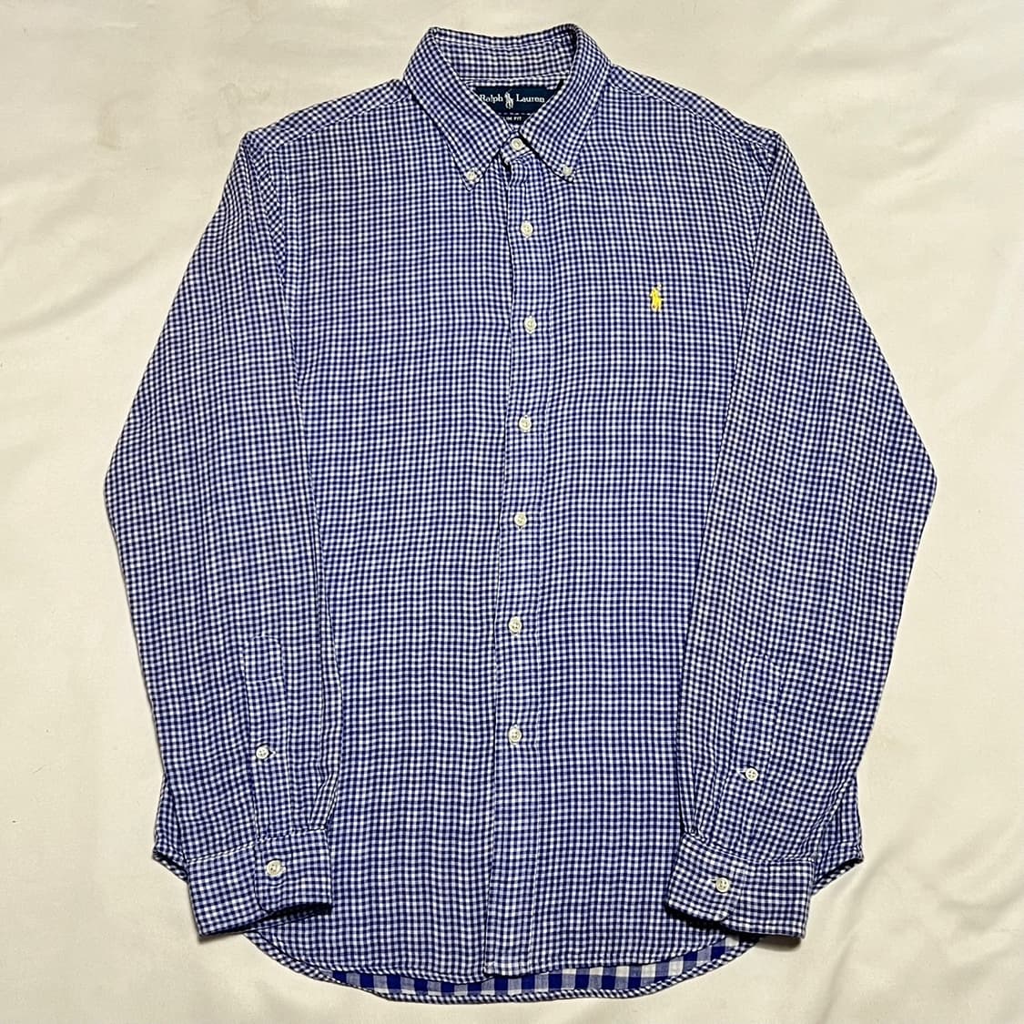 L 폴로랄프로렌 엘로우 포니 자수 체크 셔츠 상품이미지2
