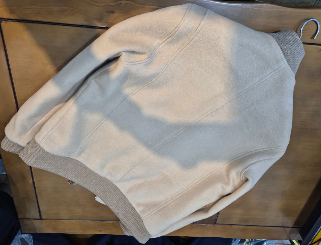 베이지 울 시보리 자켓 상품이미지5