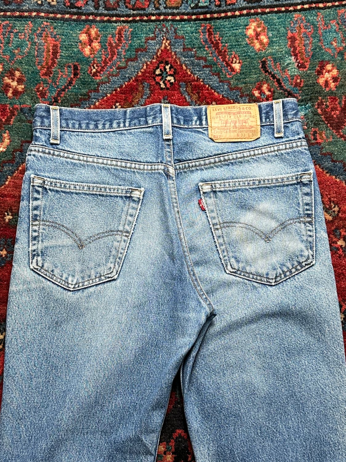 00's USA Made 빈티지 리바이스 517 부츠컷 찢청 상품이미지6