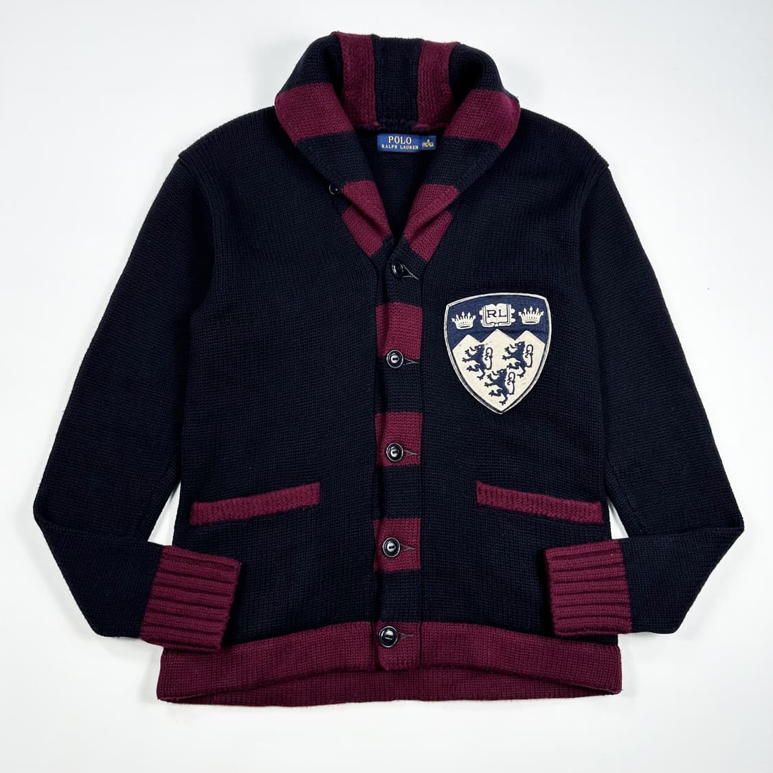 폴로 랄프로렌 클래식 숄카라 울 니트 가디건 M 상품이미지1