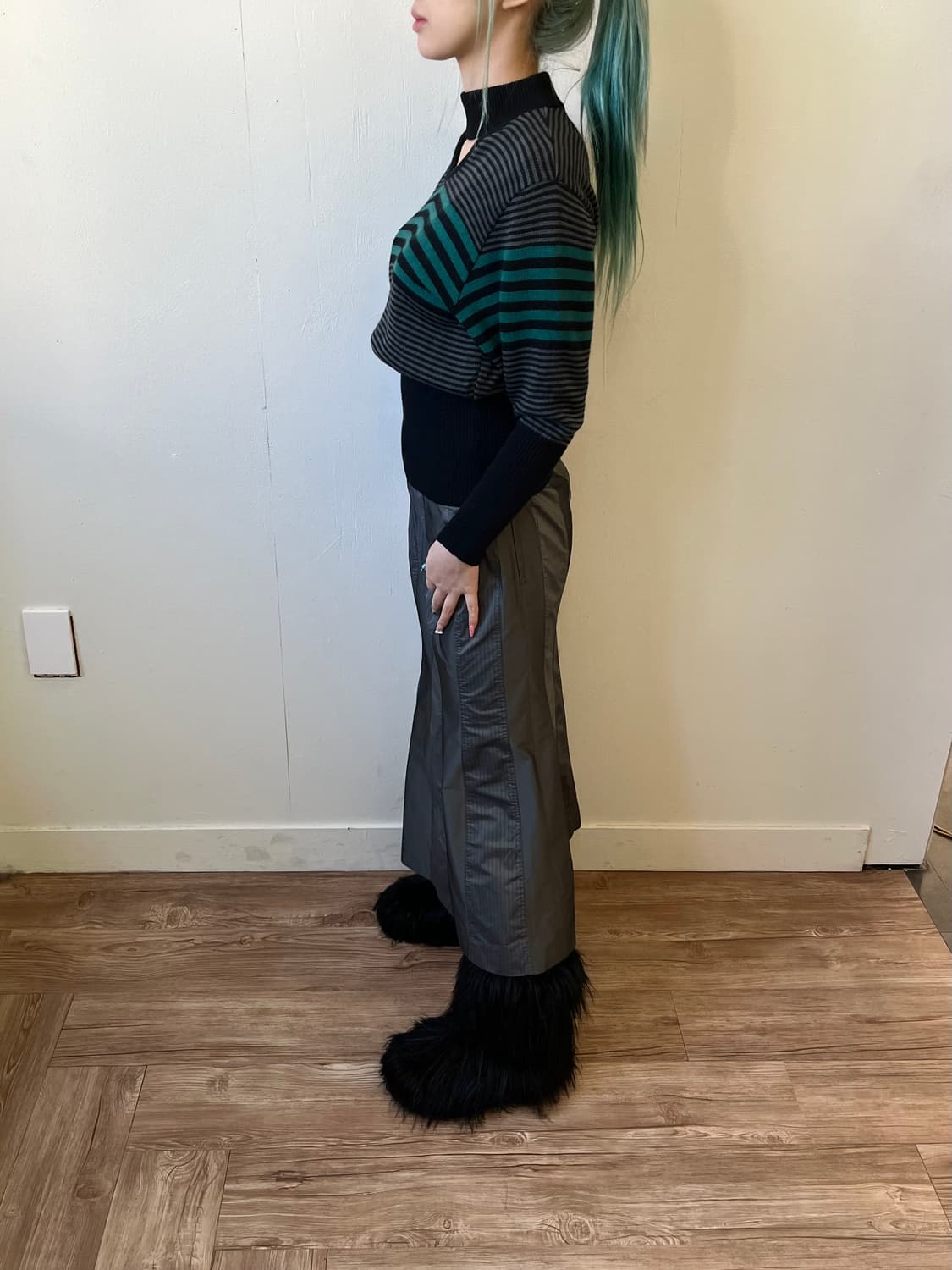 Chamois Depo 올리브 그레이 스커트 상품이미지8