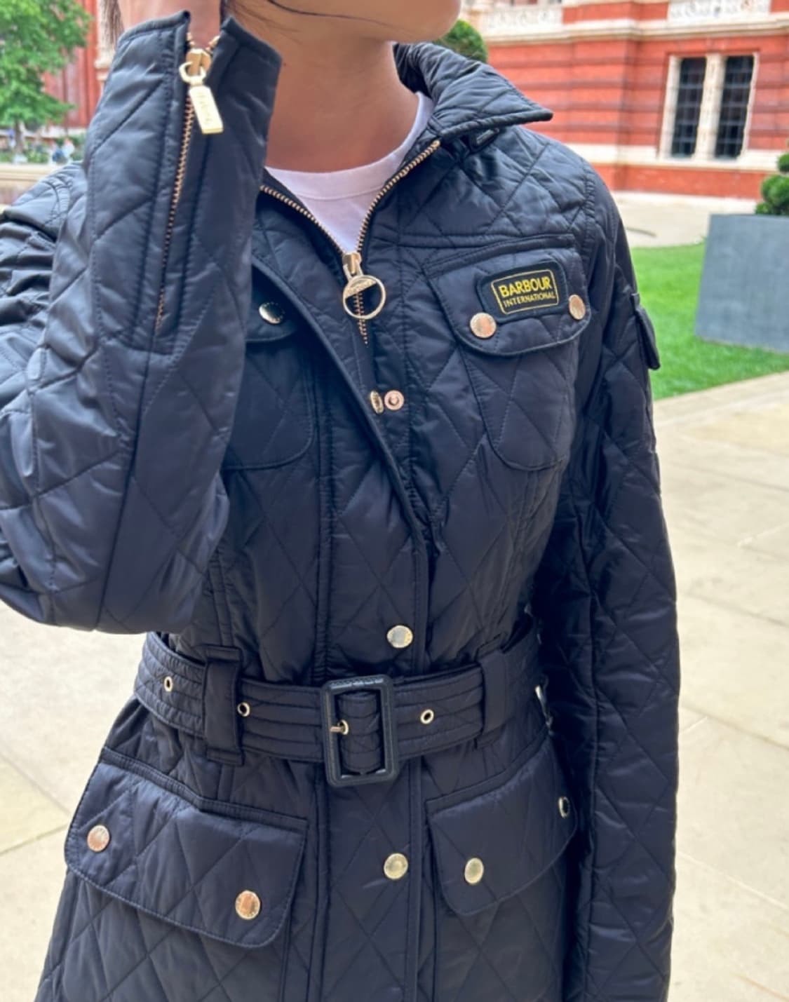 바버 인터네셔널 폴라퀼팅 uk10블랙(새상품) 상품이미지2