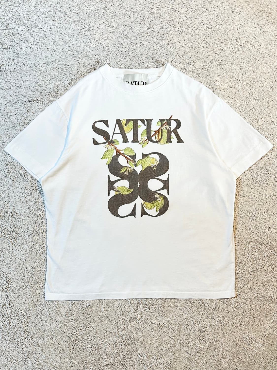세터 SATUR 아페로 리프 그래픽 반팔 티셔츠 리조트 아이보리 상품이미지1