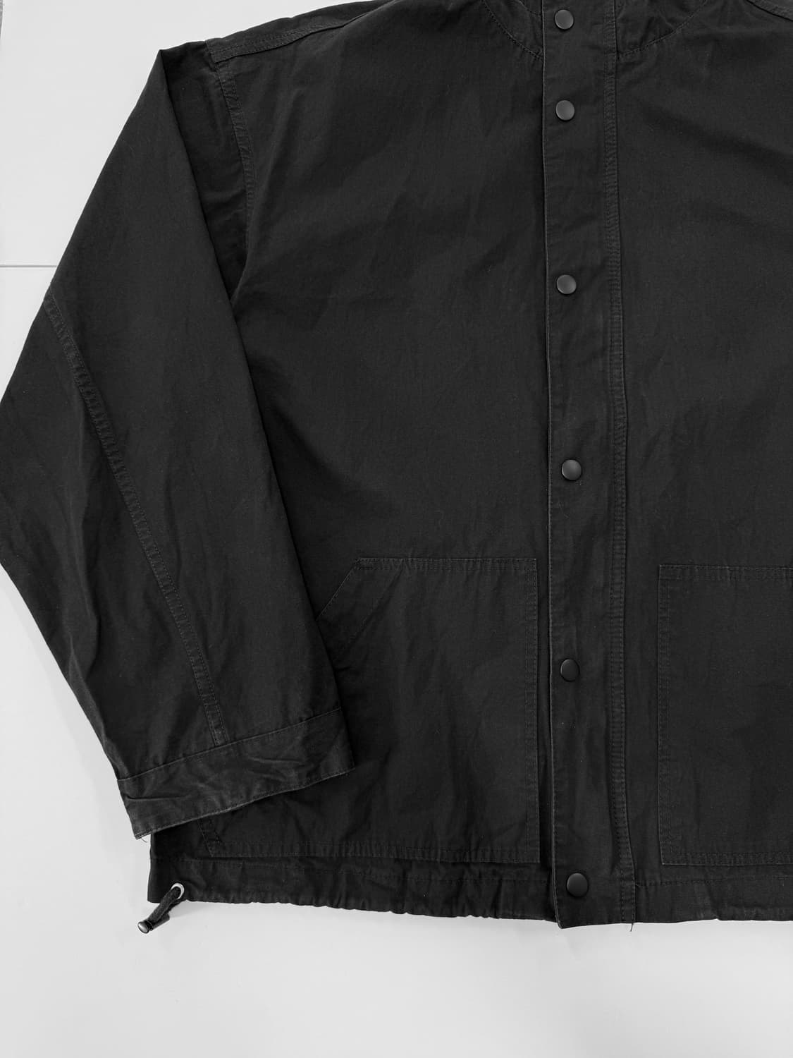 파르티멘토 블랙 미니멀 후드 윈드자켓 상품이미지3