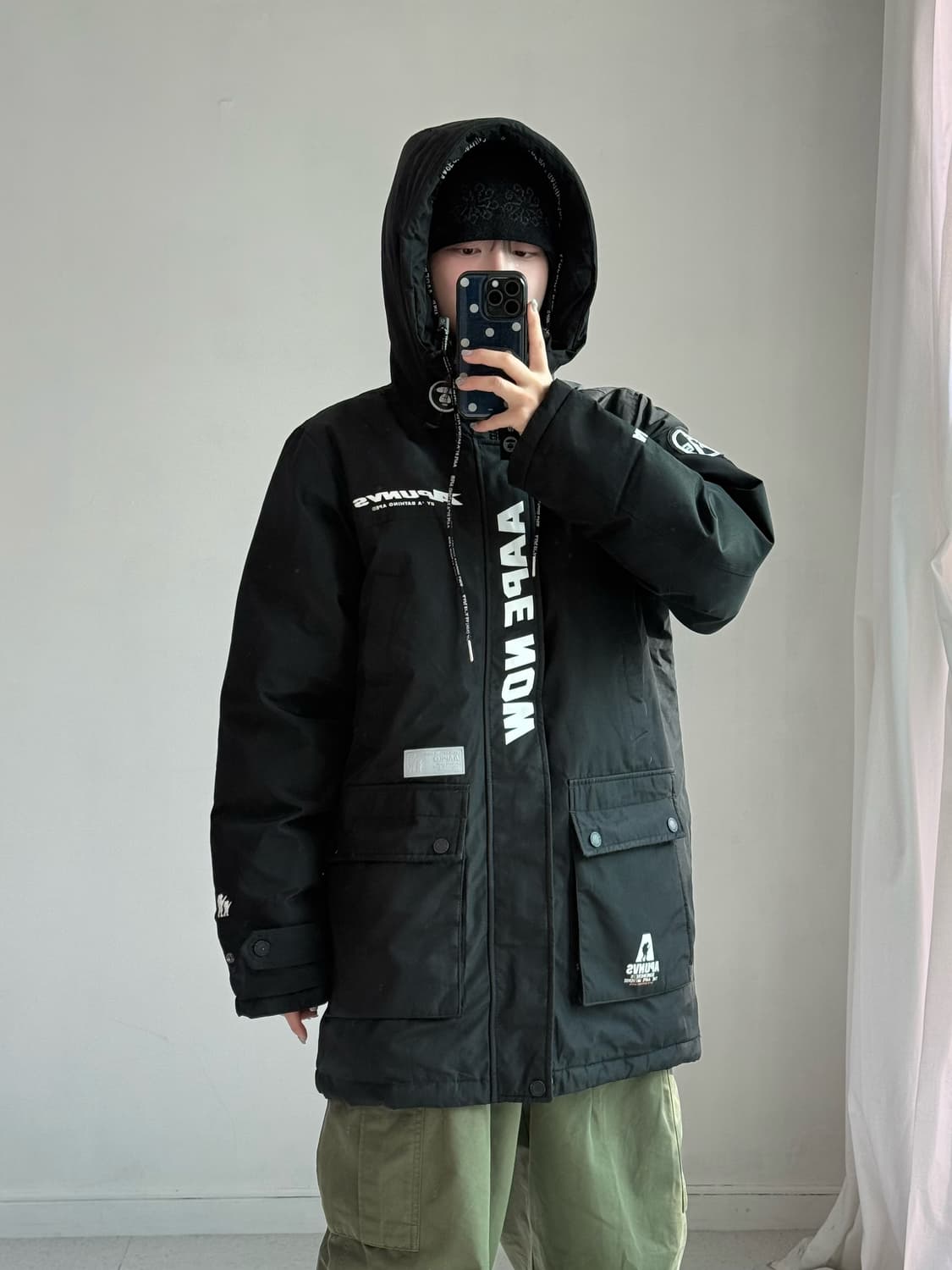 Aape 미디 로고 패딩 상품이미지5