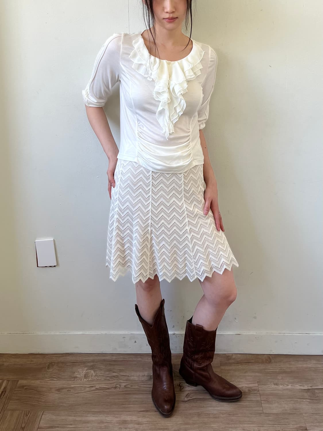 LOUNIE 지그재그 스커트 상품이미지4