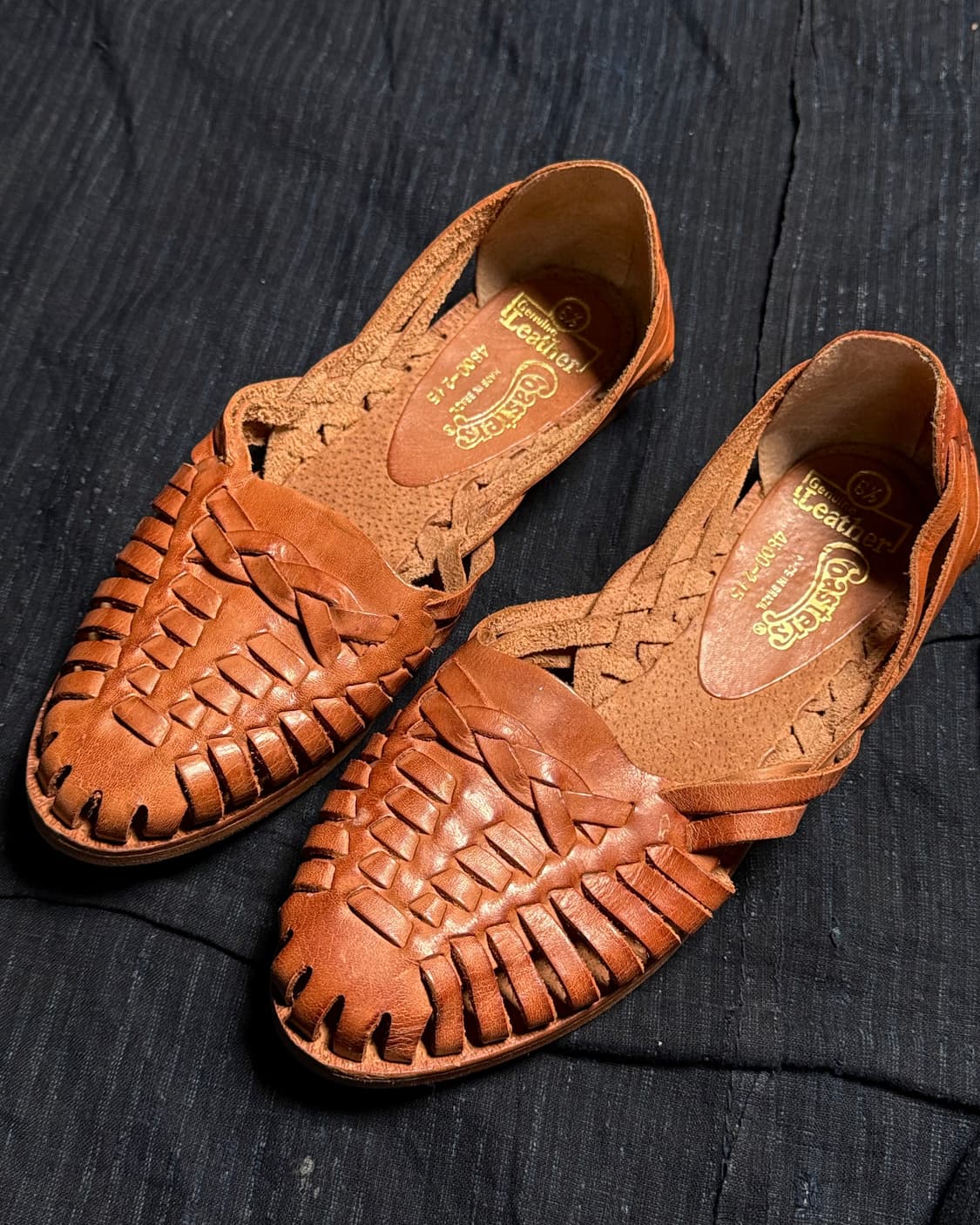 90's 카스터스 레더 후리체 샌등 6 1/2 상품이미지2