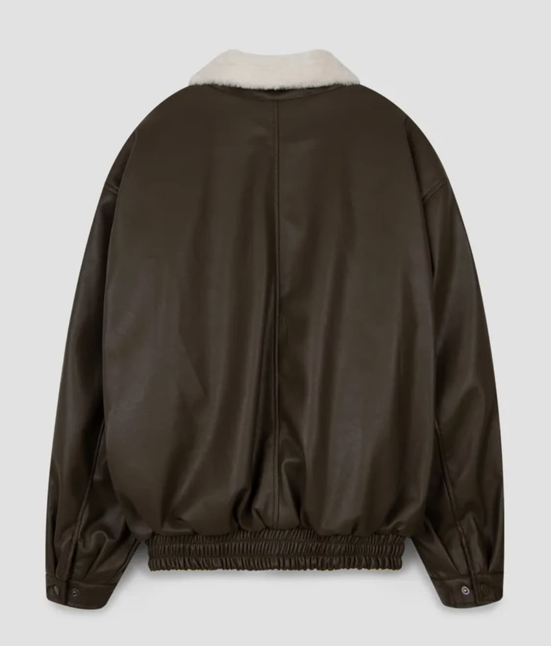 아메카지 캐주얼 비건 레더 퍼 오버핏 무스탕 무톤 자켓 점퍼 [브라운] 상품이미지2