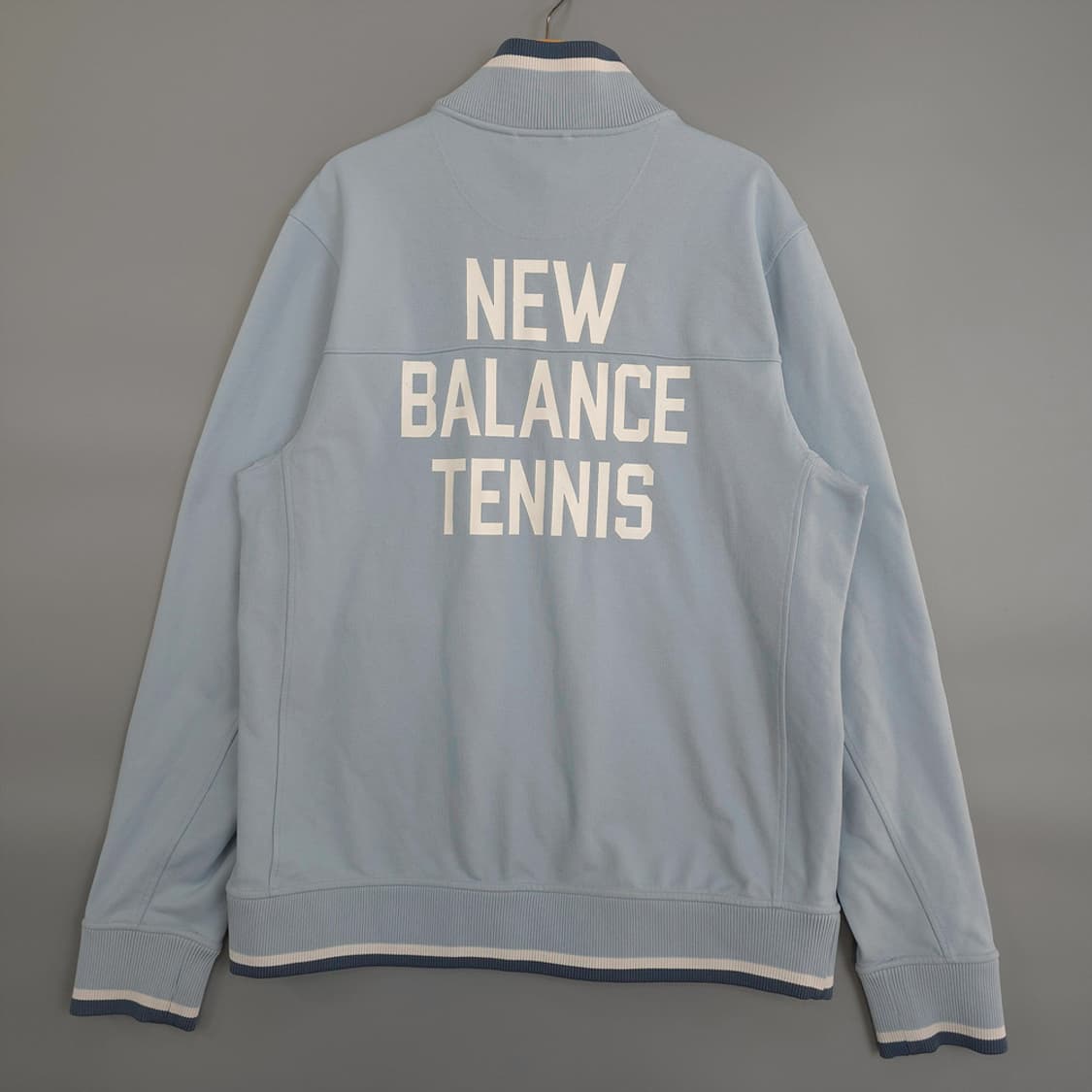 뉴발란스 New Balance 로고 라인 배색 트랙자켓 라이트블루 XL 상품이미지6