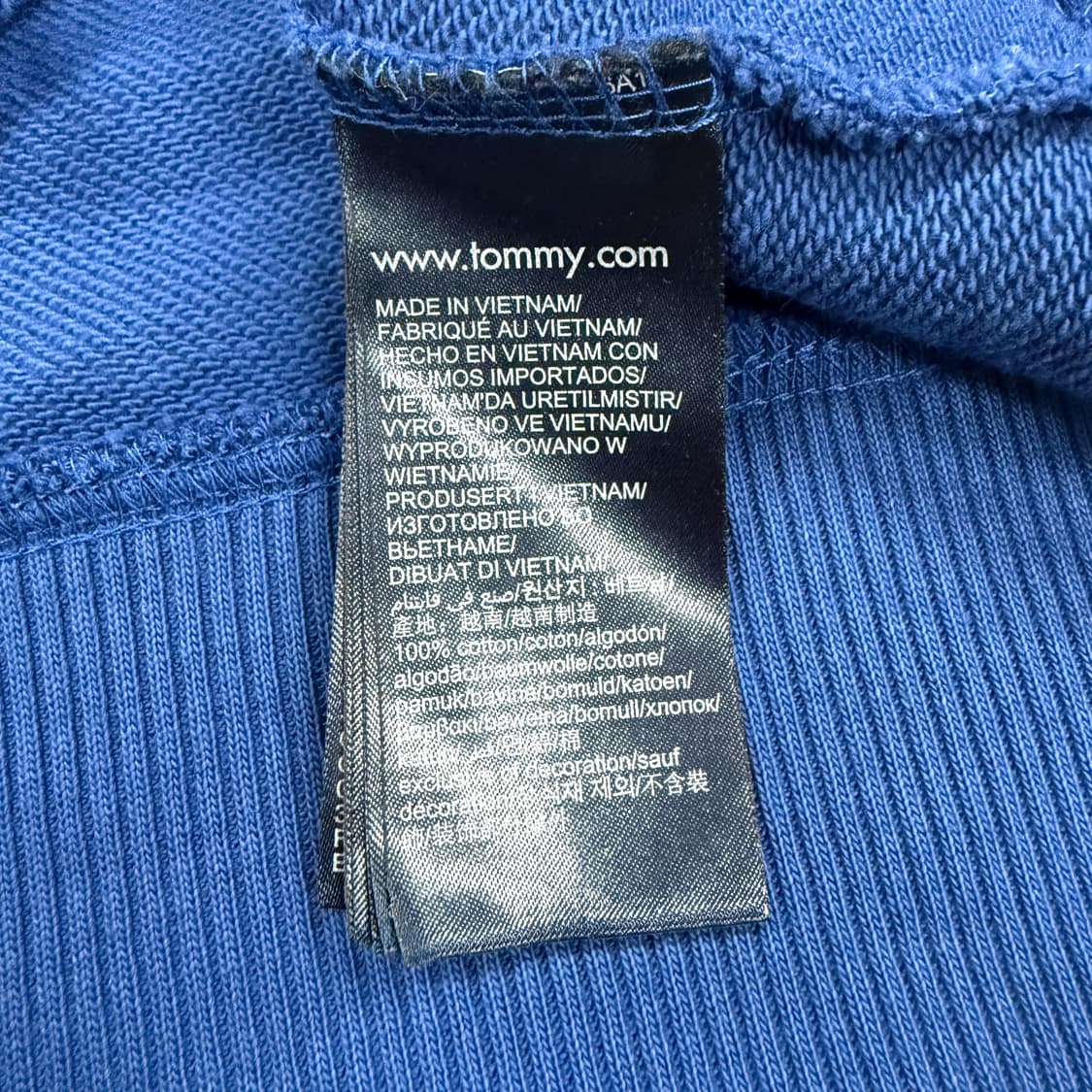 (L)타미 힐피거 Tommyhilfiger 빅로고 후드티셔츠(블루) 상품이미지3