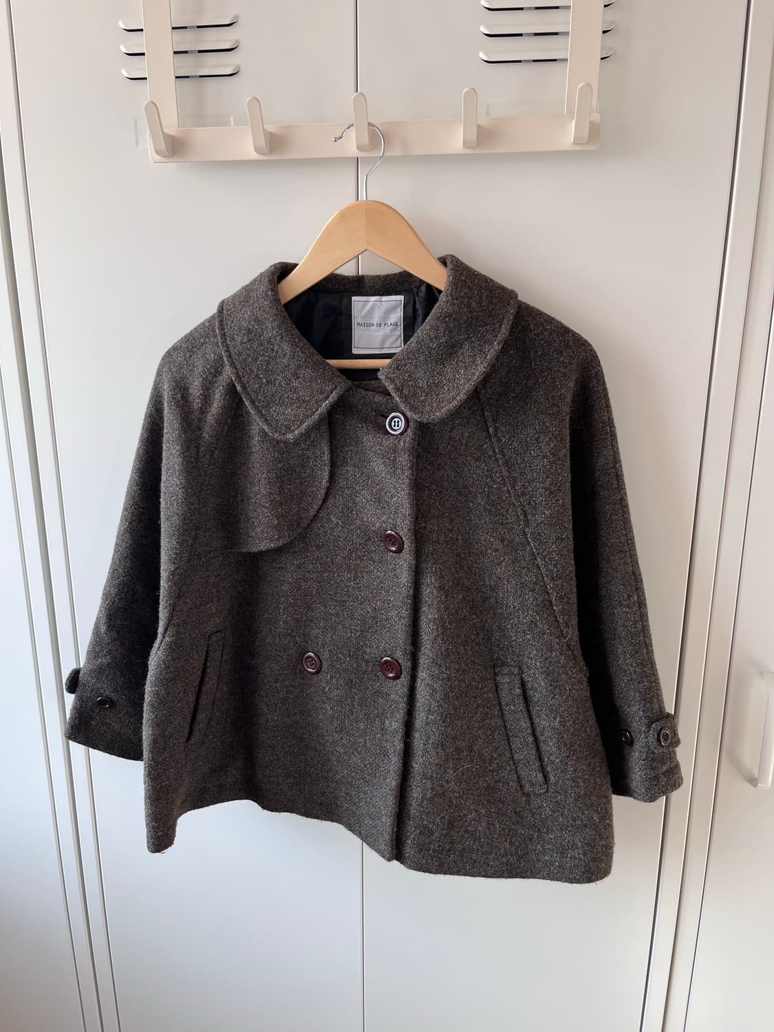 Maison de plage 모리걸 둥근카라 더블 버튼 울 코트 상품이미지9