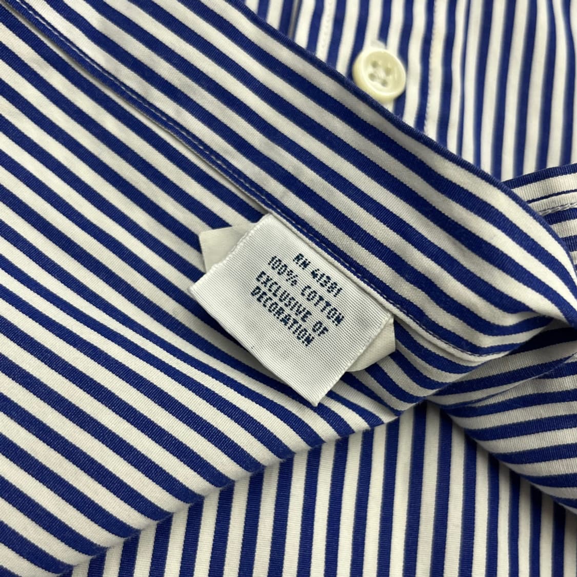 폴로 랄프로렌 네이비포니 블루 스트라이프 셔츠 XS 상품이미지6