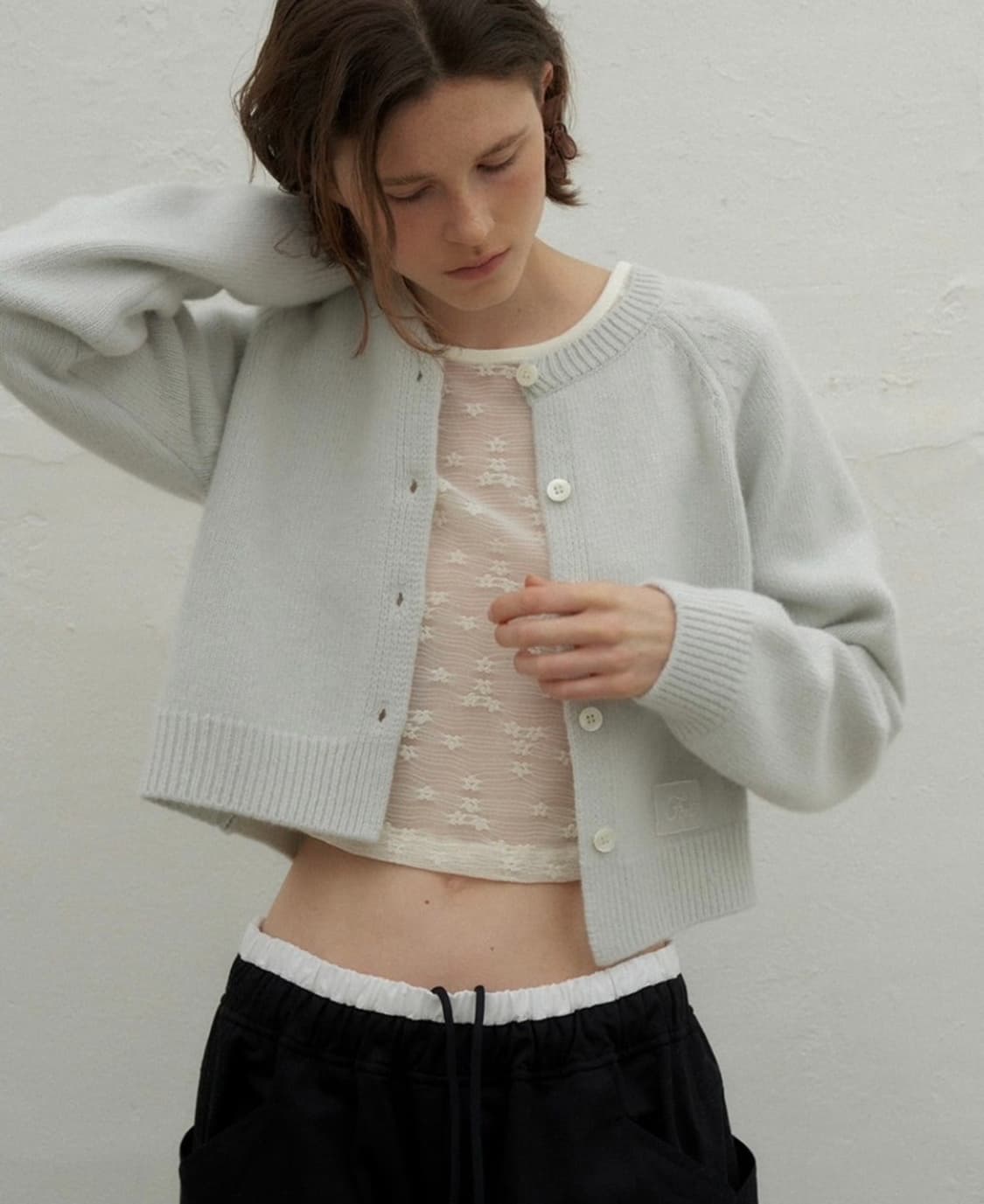 포에토 파우더 캐시미어 가디건  상품이미지1