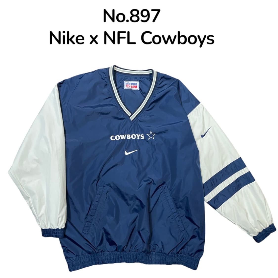 90s 대장급 나이키 x NFL 카우보이스 올드스쿨 웜업 바람막이 XL 상품이미지2