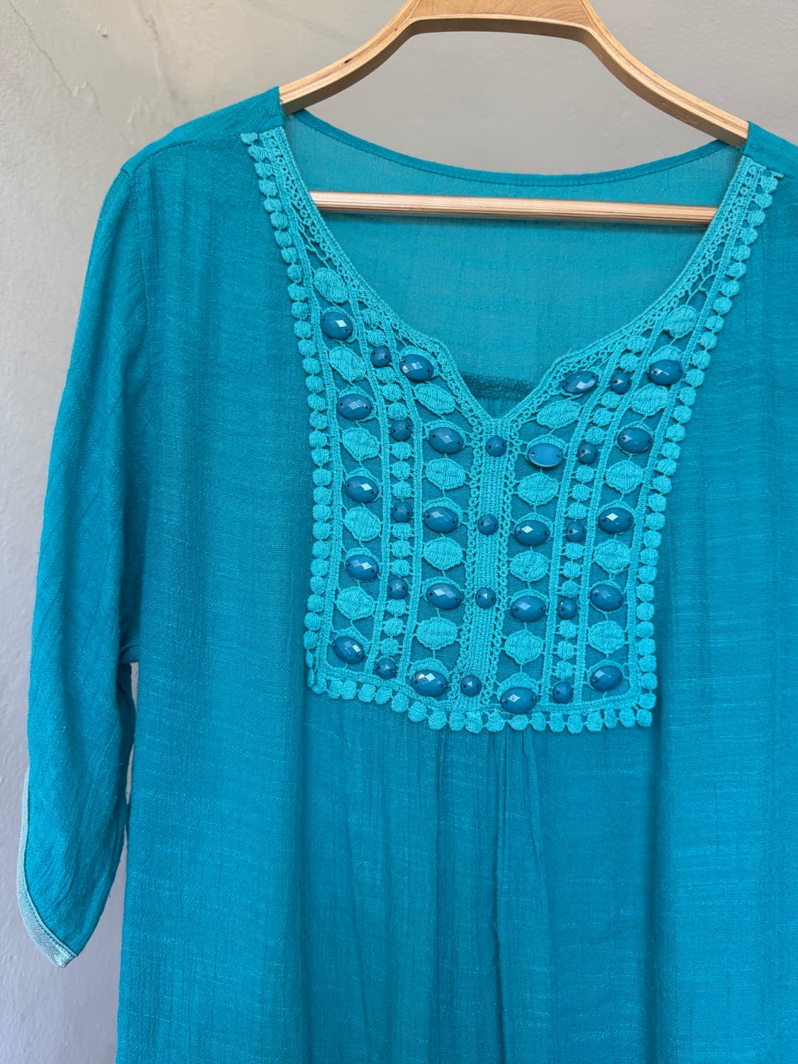 민트 에스닉 롱 거즈 슬리브 상품이미지2