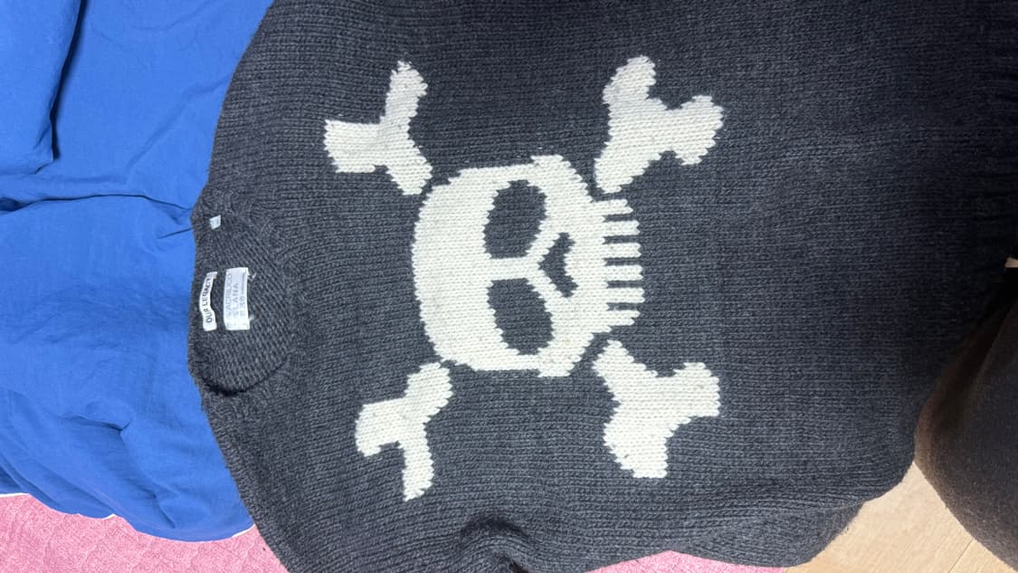 아워레가시 팝오버 해골니트 상품이미지1