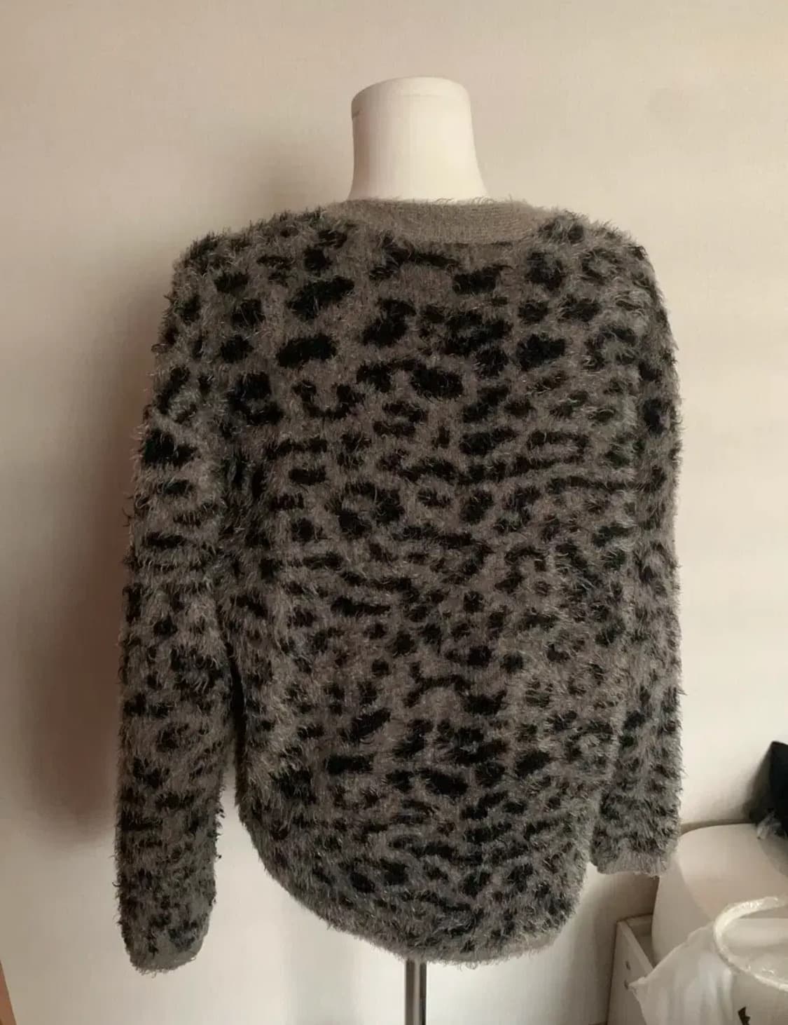 AJUL 레오파드 가디건 그레이 상품이미지2